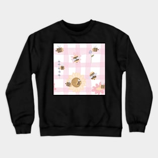 Hand drawn Bee pattern Crewneck Sweatshirt